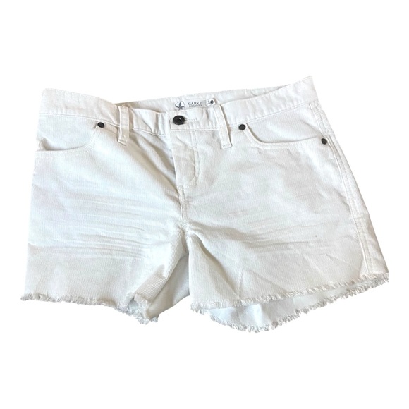 Carve Design Oahu Shorts 4” Cloud 9 White Corduroy Sz 2 - Picture 1 of 4